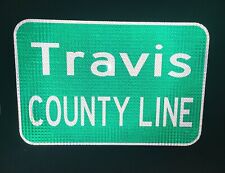 TRAVIS COUNTY LINE, Texas route road sign 18
