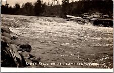Real Photo Postcard Little Falls on the Flambeau River near Winter, Wisconsin picture