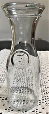 Wine Carafe Half Litre Clear Glass Embossed Grapes on Base picture
