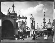 Brooklyn NY Luna Park Coney Island 1908 The Burning of the Pra- 1900 Old Photo picture