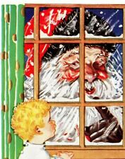 C.1920s Christmas. Santa In Adorable Boys Room. Embossed. VTG Postcard picture