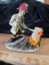 ALDON-The Courageous Fire Fighter  Hand Painted Resinite Sculpture picture