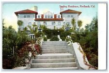 Sterling Residence House Mansion Exterior Scene Redland California CA Postcard picture