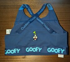 Disney Parks Outdoor Voices Blue Goofy Sports Bra Large NEW picture