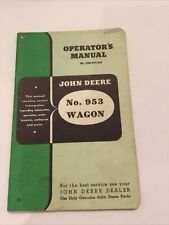 John Deere No. 953 Operators Manual picture