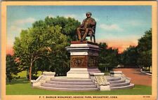 Bridgeport CT-Connecticut, PT Barnum Monument, Vintage Postcard picture