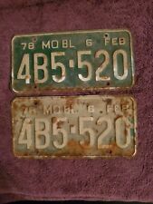 1978 Missouri License Plate MO BL Pair SET  FEB Auto Ford Chevy 4B5 520 Man Cave picture