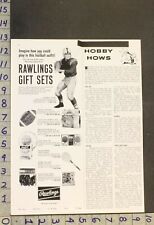 1959 SPORT MEN FOOTBALL RAWLINGS BASEBALL BASKETBALL TABLE TENNIS BOXING AD WM78 picture