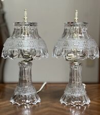 Crystal Glass lamps/ Boudoir 2 Lamps Vintage Anna Hutte Bleikristall Authentic picture