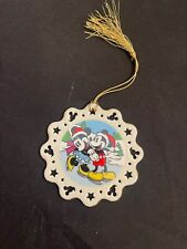 Lenox  Mickey and Minnie Mouse Skating Christmas Ornament picture