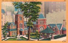 Postcard NY New York City Little Church Around the Corner Linen Vintage PC e7882 picture