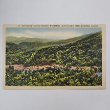 Virginia's Tallest Mountains Vintage Linen Postcard Monterey Virginia c1950s picture