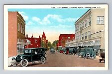 Bradenton FL- Florida, Pine Street, Looking North, Antique, Vintage Postcard picture