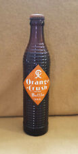 1930s 1940s OLDEST KNOWN FULL PRISTINE ORANGE CRUSH AMBER RIBBED CANADIAN BOTTLE picture