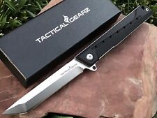 G10 EDC Folding Knife Ball Bearing Pivot Razor Sharp D2 Steel Tanto Blade picture