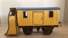 HORNBY O GAUGE *1930s* SNOW PLOUGH. Yellow/Blue. picture