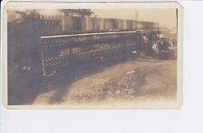 RPPC Antique USA Farm machine view with Multiple men working Real Photo Postcard picture
