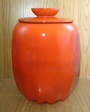 Frankoma Pottery 25F LARGE ORANGE RED COOKIE JAR picture