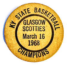 GLASGOW KENTUCKY 1968 KY GHS Scotties Boys Basketball State Champs WOODEN NICKEL picture
