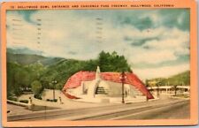 1954 Hollywood Bowl Entrance California Vintage Linen Postcard B22 picture