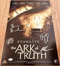 Ben Browder Chris Judge signed Stargate Ark of Truth 2007 SDCC movie poster JSA picture