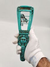 Antique Egyptian green Sistrum Hathor Musical Instrument Stone Bazareg picture