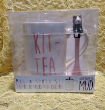  Our Name is Mud Mug & Spoon Set 16oz KIT-TEA Sculpted Spoon CAT~SEALED IN BOX picture