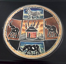 African Safari Animal Soapstone Plate / Bowl 8