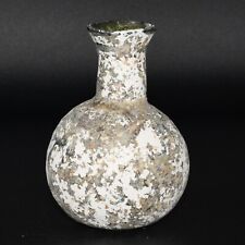 Ancient Roman Glass Bottle Bottle with Iridescent Patina Circa 1st Century AD picture