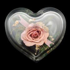 Real Freeze Dried Rose Glass Paperweight, 4