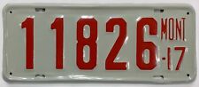 Montana 1917 License Plate 11826 Professionally Restored Beauty picture