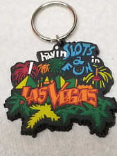 Havin Slots-A-Fun Las Vegas Keychain Casino Bendable Plastic 1980s Vintage picture