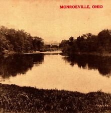 Huron River Railroad Bridge  Monroeville Ohio OH 1911 DB Postcard picture