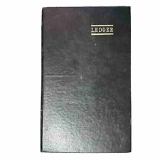 Vintage Legal Size Ledger Book Partially Used Black Ledger Bookkeeping Prop picture
