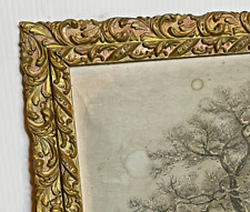 Antique 1800s Ornate Gold Gilt Gesso Wood Carve Baroque LARGE Art Photo Frame picture