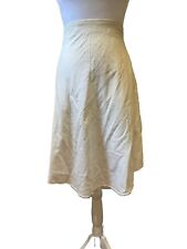 Vintage White Plain Women’s Apron Prairie Look Read Pre Owned Cotton Small Stain picture