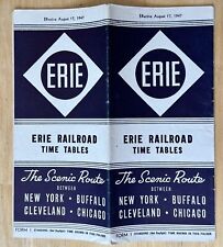 1947 ERiE RAILROAD TIME TABLES AUGUST 17, 1947 W/ MAPS THE SCENIC ROUTE picture