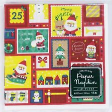 Design Paper Napkin Happy Christmas Santa Red 1 Designs 15 Sheets Kyowa picture