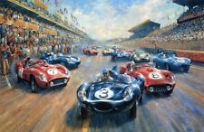 AWESOME POSTER 4 o' CLOCK THUNDER 1957 FERRARI #8 picture