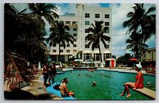 Unposted Postcard SWIMMING POOL SCENE Miami Beach Florida FL AS4919 picture