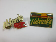 vintage lot 2 Nebraska state Lions Club MD-38 1987-1988 lapel pins fraternal org picture