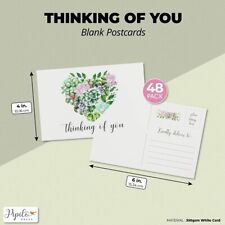 Blank Postcards, Thinking Of You, Heart and Succulents (6 x 4 In, 48 Pack) picture