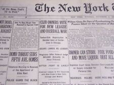 1920 NOV 9 NEW YORK TIMES -CLUB OWNERS VOTE FOR NEW LEAGUE BASEBALL WAR- NT 6732 picture