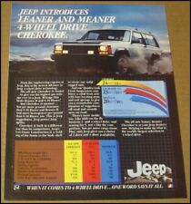 1983 Jeep Cherokee Print Ad Car Automobile Advertisement Vintage 4-Wheel Drive picture