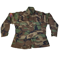 Military Shirt Medium X-Short Coat Hot Weather Woodland Camo Combat BDU picture