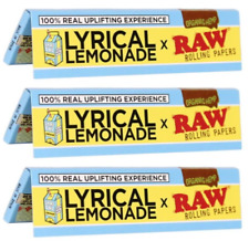 3x Raw New Wide King Size Rolling Papers  Lyrica Lemonade 3/PKS USA SHPD picture