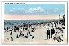 c1920's Bathing Hour Swimming Crowd At Ocean View Virginia VA Unposted Postcard picture