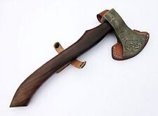 Poshland DIST A-004 Custom Made Damascus Steel Axe - Gorgeous and Solid Wood picture