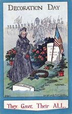 DECORATION DAY - Bunnell Signed They Gave Their All Patriotic Postcard picture