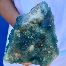 2.46LB natural super beautiful green fluorite crystal ore standard sample picture